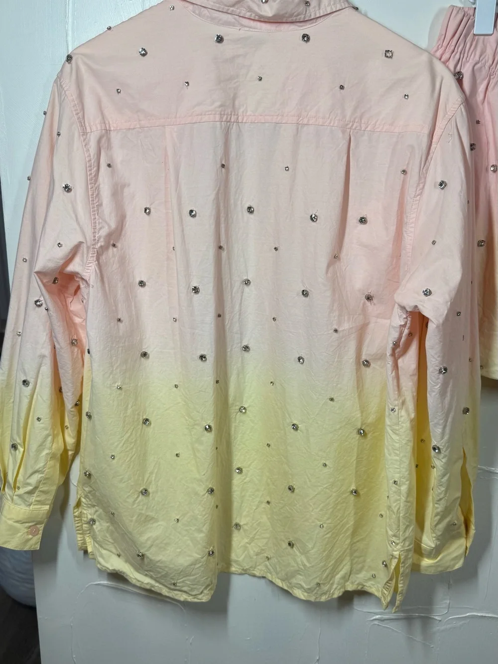 Sandro Crystal Embellished Matching Set
( Button-Up Shirt+ Short) - Picture 8 of 10